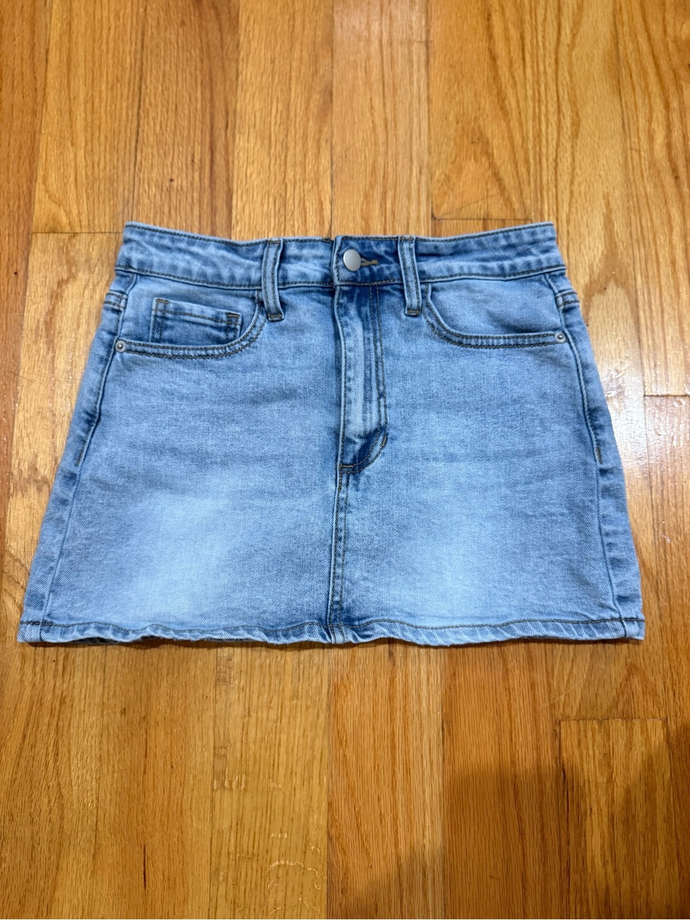 Altar’d State Light Wash Jean Denim Mini Skirt - Size S
